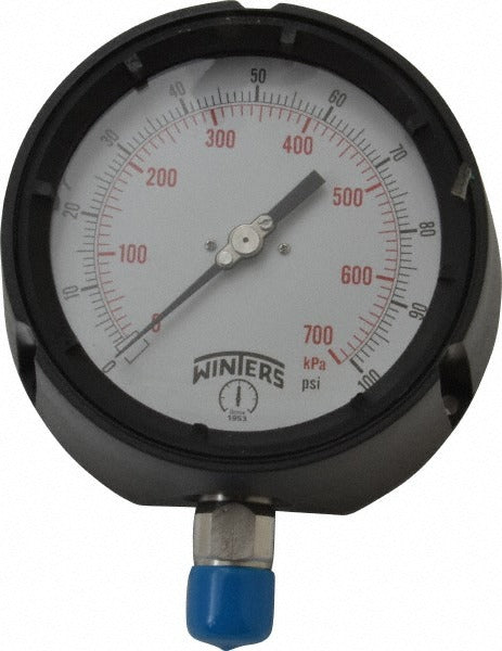 WINTERS Winters PPC5064 Pressure Gauge 0-100 Psi 4.5in Dial Npt