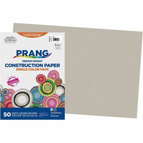 PACON Pacon PAC8807 Construction Paper 12x18 Gray 50-pack