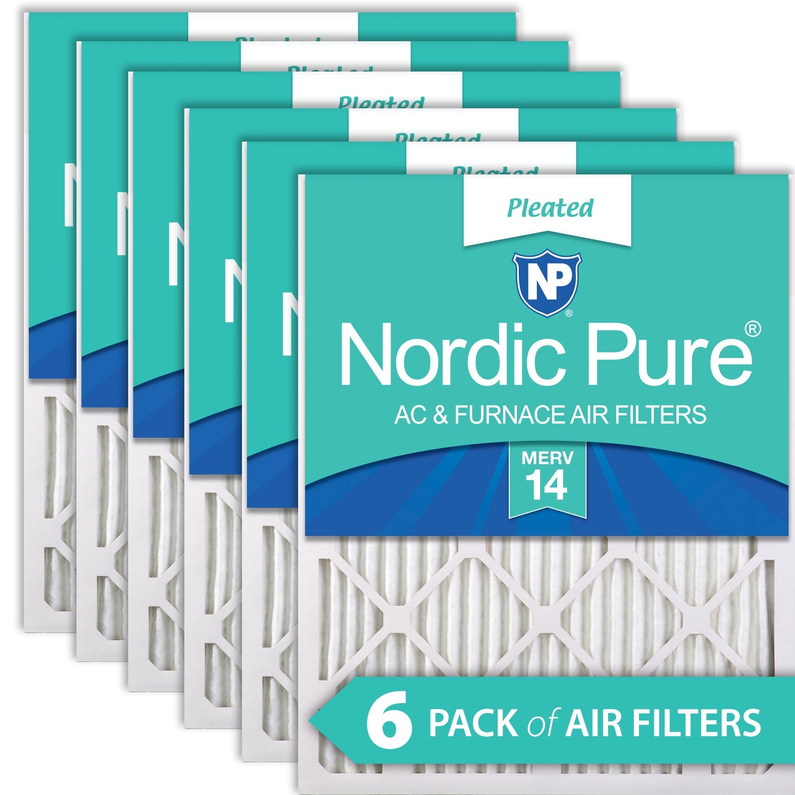 NORDIC PURE Nordic Pure 12x27x1ExactCustomM14-6 Merv 14 Furnace Filter 6 Pack