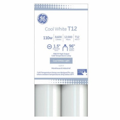 GE G E Lighting 40245 T12 Fluorescent Tube 110W 4100K 2 Pack