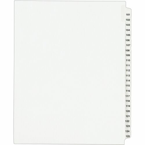 AVERY Avery AVE01334 Legal Index Dividers Numbered 101-125