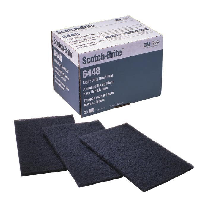 3M 3M 7000121092 Scotch-Brite light duty hand pad 6448 6 inches x 9 inches (20 per box, 3 boxes per case)