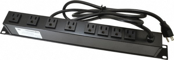 WIREMOLD Wiremold J08B0B 8-outlet Rack Mount Power Strip 120V 15A