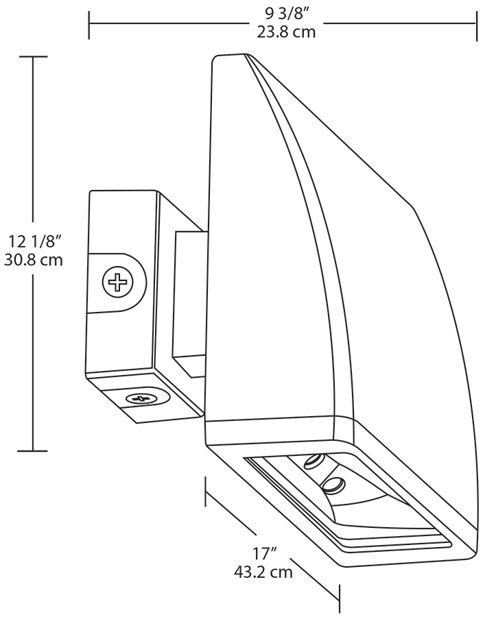 RAB LIGHTING Rab Lighting WPLED104 Wallpack 104W 4 x 26W (Replacement WPLEDL)
