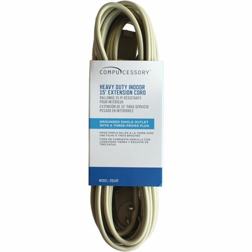 COMPUCESSORY Compucessory CCS25147 Indoor Extension Cord 15A 125V