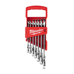 Milwaukee 48-22-9429 7PC SAE Flex Head Ratcheting Combination Wrench Set