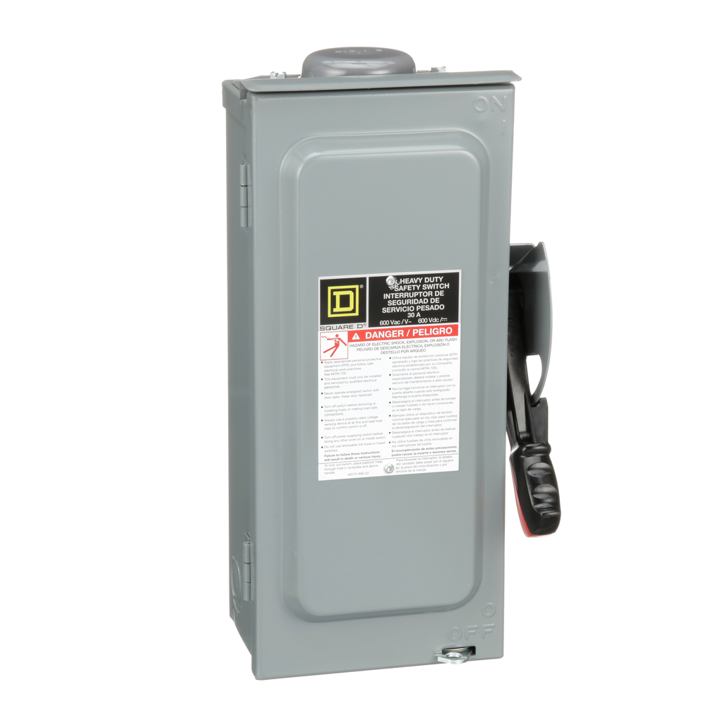 Square D H361RB Safety Switch 30 Amp 3-Pole Fusible Heavy Duty