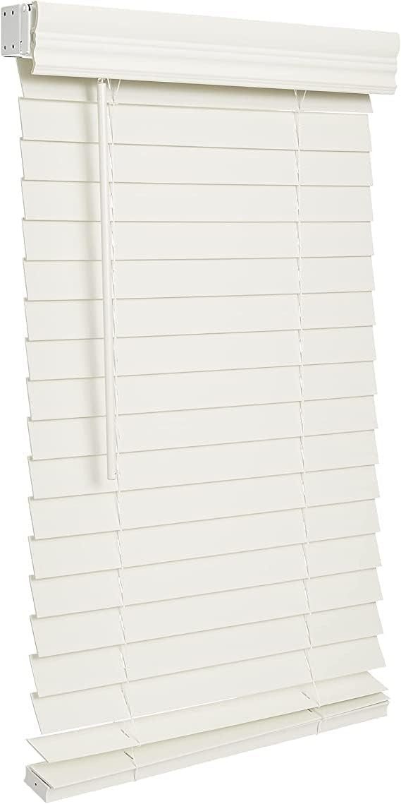 LOTUS & WINDOWARE Lotus & Windoware FCX3648WH Cordless 2-inch Faux Wood Blind 36 inches x 48 inches (1 Pack)