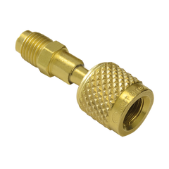 JB Industries QC-A2L-LH Reverse Thread Adapter, 1/4 Female SAE Left-Handed x 1/4 Male Flare A2L Compatible