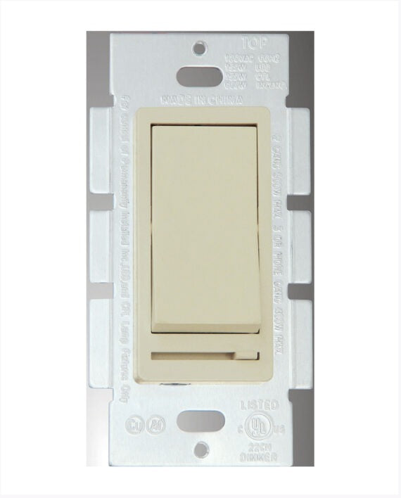 CYBER TECH LIGHTING Cyber Tech Lighting SW-DM-600-12-3/LED/WH Rocker Switch with Slide Dimmer 150W (Single Pole/3-Way)