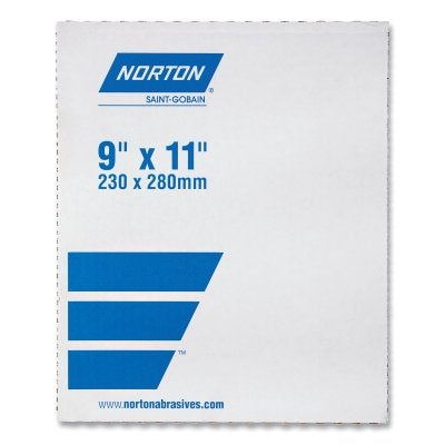 Norton 66261179998 Cloth Sheet 11 in Aluminum Oxide P80 Grit 25 PK