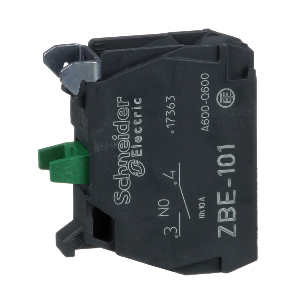 Schneider Electric ZBE101 Contact Block 1NO 22mm 10A 600V