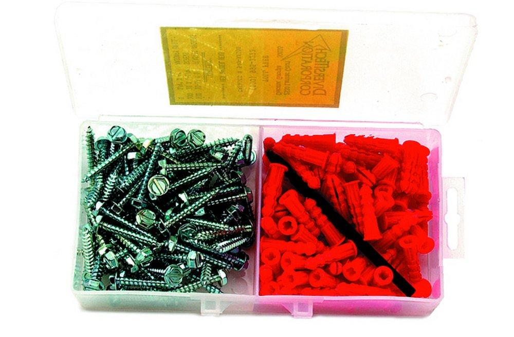 Diversitech 540-AK100 1 x 1/4 in. Plastic Anchor Kit 100 Anchors/Screws 1 Masonry Bit