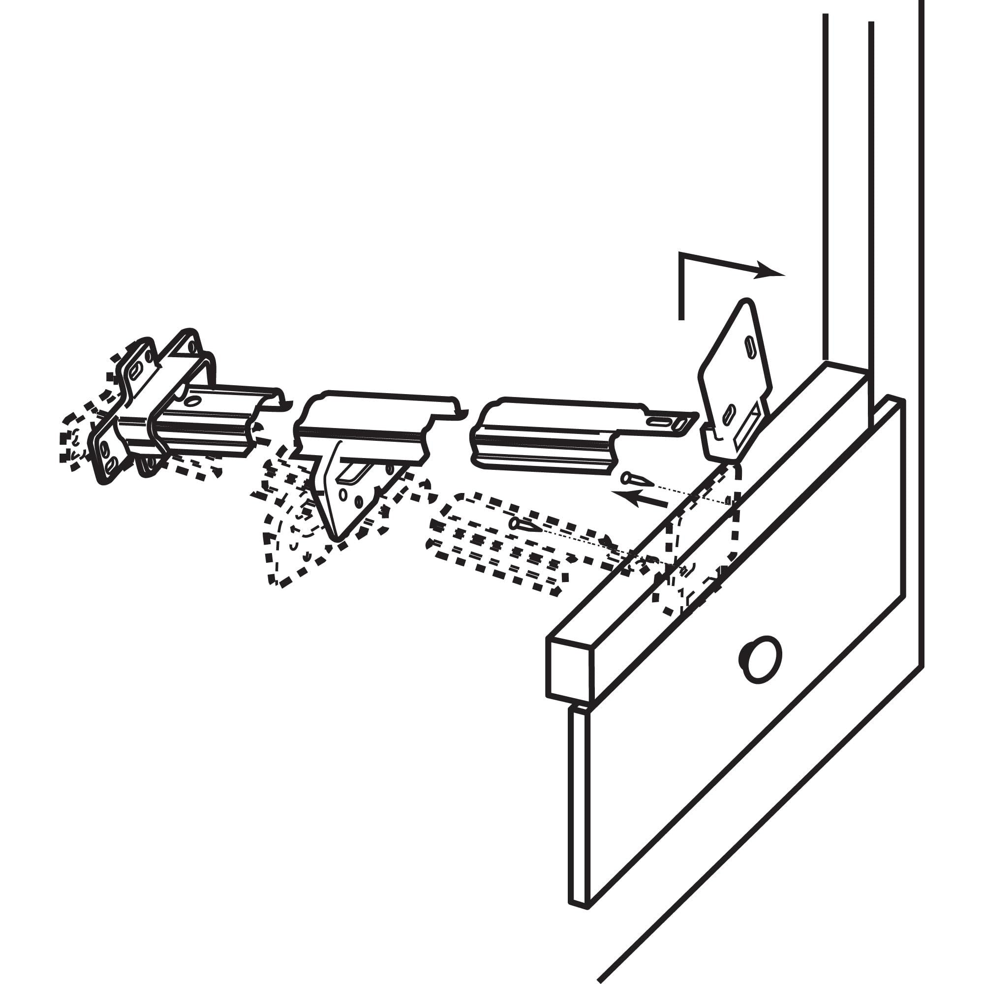 PRIME-LINE Prime-line R 7133 Drawer Track Backplate Plastic Purple 2 Pack