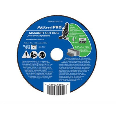 DIABLO Freud PBD040063101C Masonry Cut-off Disc 4in Angle Grinder