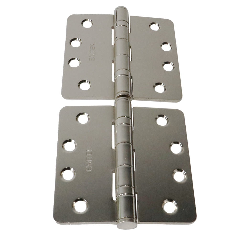 EMTEK Emtek 94024US14 Ball Bearing Hinge Pair 4x4 Steel Polished Nickel