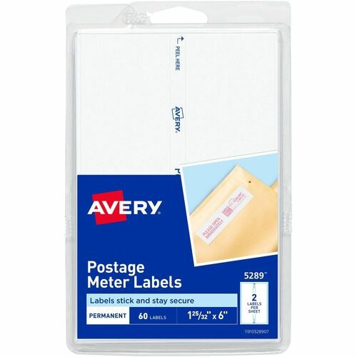 AVERY Avery AVE05289 Postage Meter Labels 1-3/16x6 in 60 Pack