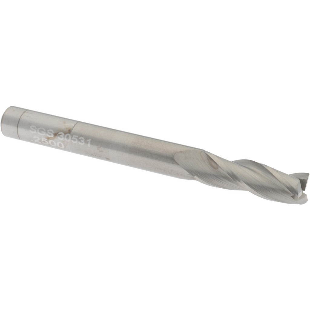 KYOCERA SGS PRECISION TOOLS Sgs 30531 Square End Mill 1/4 in 3 Flute Solid Carbide