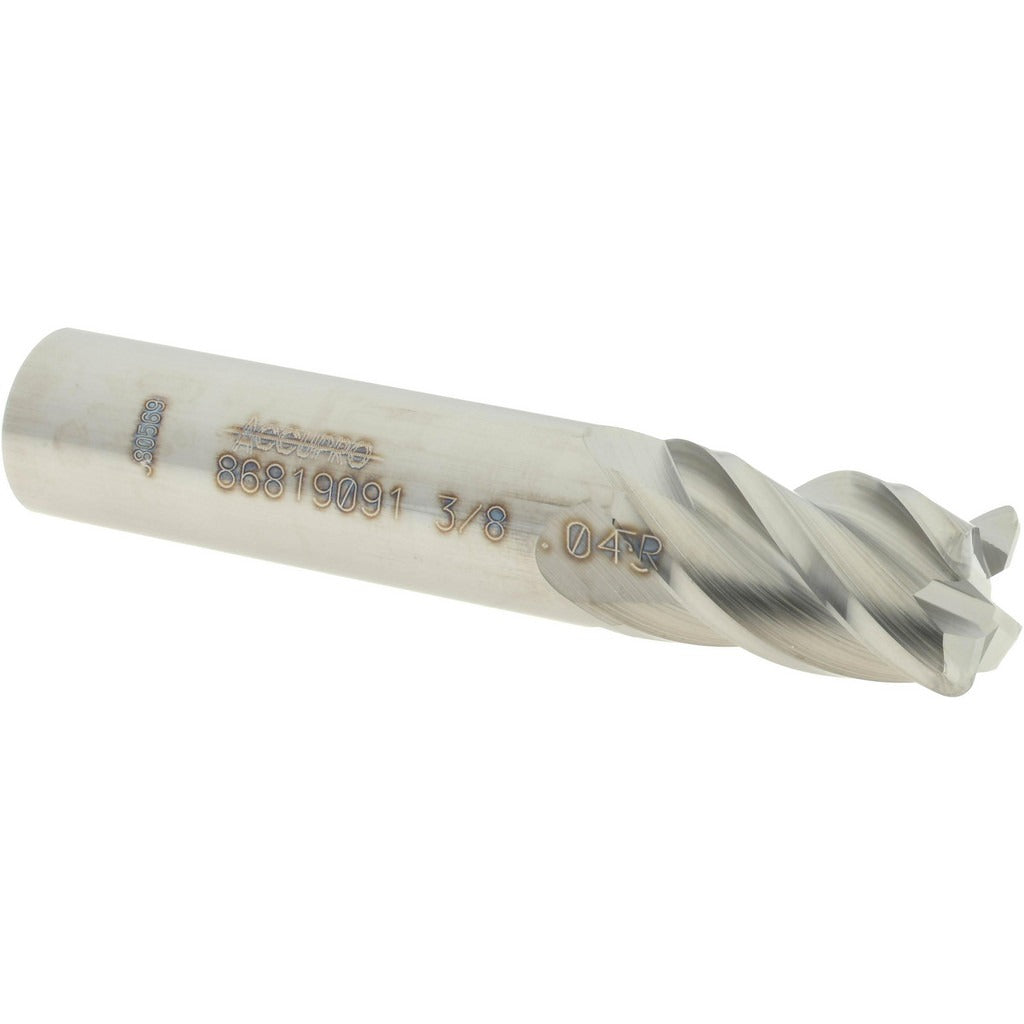 ACCUPRO Accupro 12182877 Corner Radius End Mill 3/8 in 4 Flute Carbide