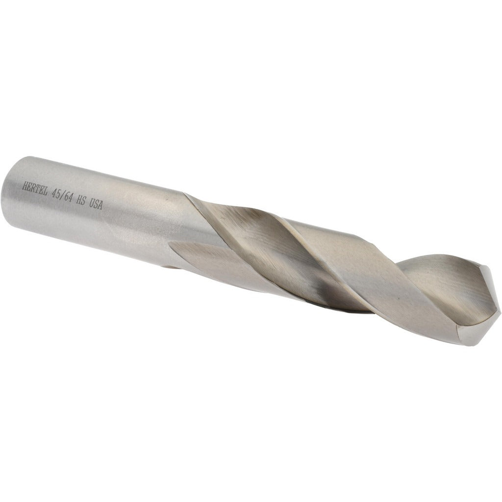 HERTEL Hertel 89321814 Screw Machine Drill Bit 45/64 in Hss