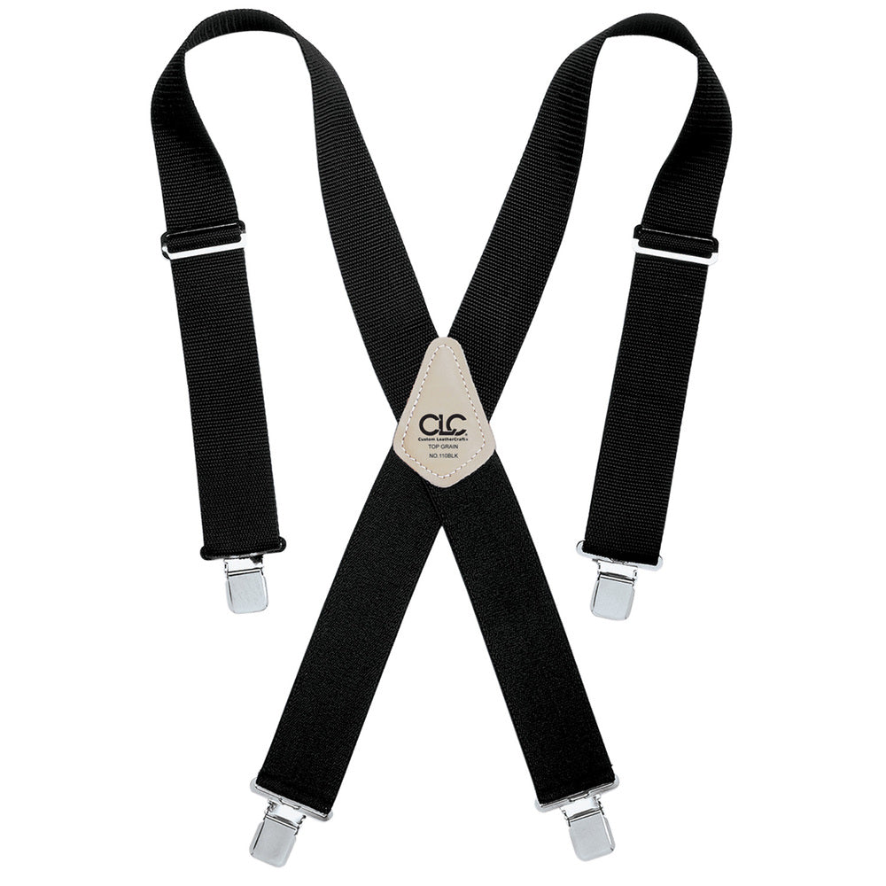 CLC WORK GEAR 110BLK Black Heavy-Duty Work Suspenders