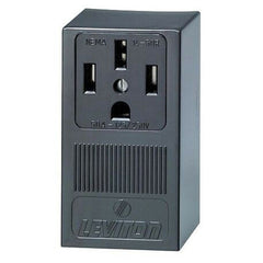 Leviton 55050-P00 Straight Blade Receptacle, Single, 125/250 VAC, 50 Amp, 3 Poles, 4 Wires, Black