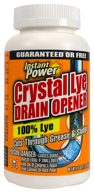 INSTANT POWER Instant Power 1650 Crystal Lye Drain Opener 100% Lye (1 lb)