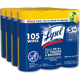 RECKITT Reckitt Benckiser 82159CT Disinfecting Wipes Lemon Lime