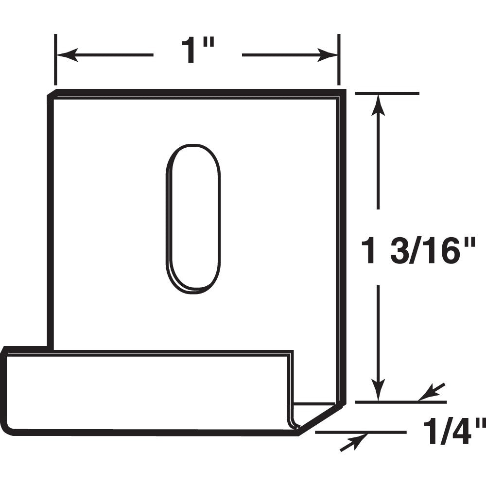 PRIME-LINE Prime-Line MP9254 Mirror Bottom J Hanger Clip 1 in Wide (25 Pack)