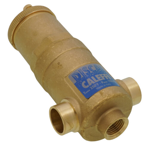 Caleffi 551022A Discal 3/4 Inch Sweat Compact Air Separator Brass 150 PSI