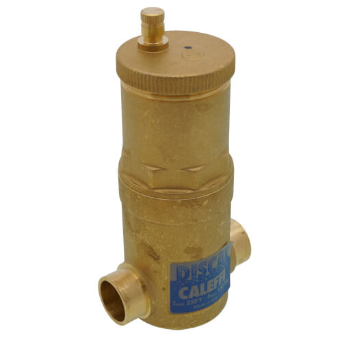 Caleffi 551022A Discal 3/4 Inch Sweat Compact Air Separator Brass 150 PSI