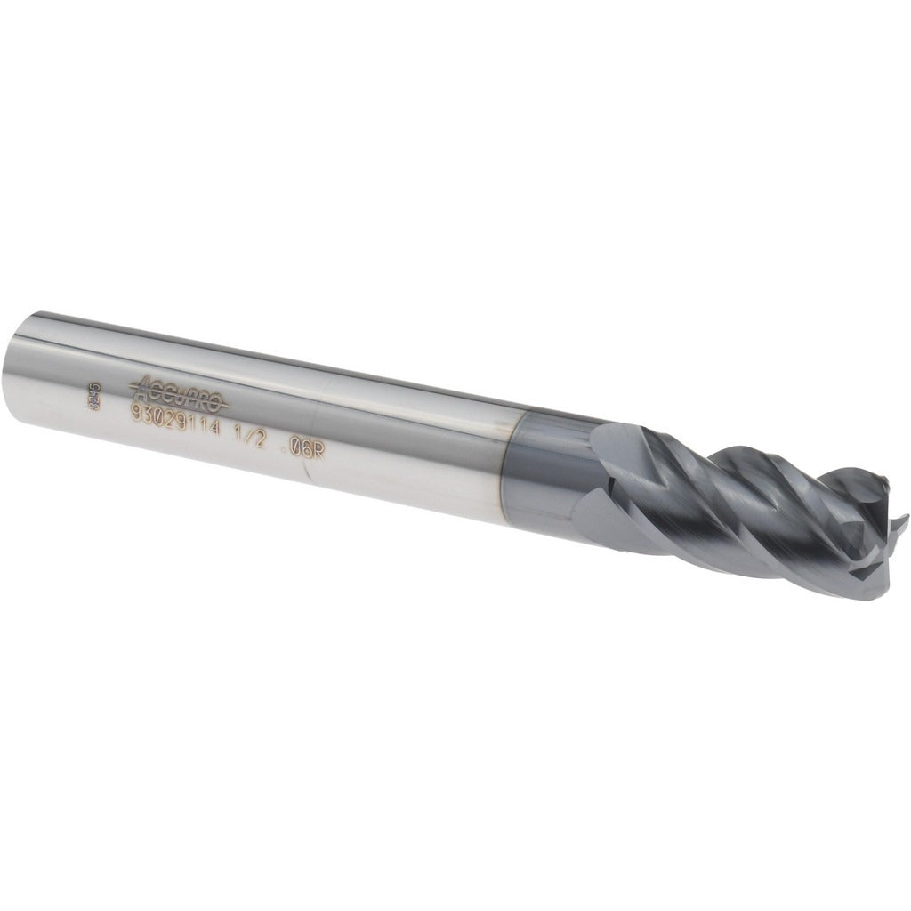 ACCUPRO Accupro 12183577 Corner Radius End Mill 1/2 in 4 Flute Altin