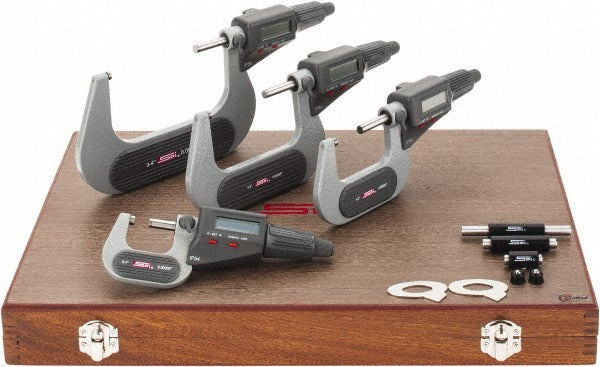 SPIROTHERM Spi CMS160622004 Electronic Outside Micrometer Set 4 Piece