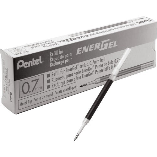 PENTEL Pentel PENLR7ABX Energel Gel Pen Refill Black 0.7mm 12-pack
