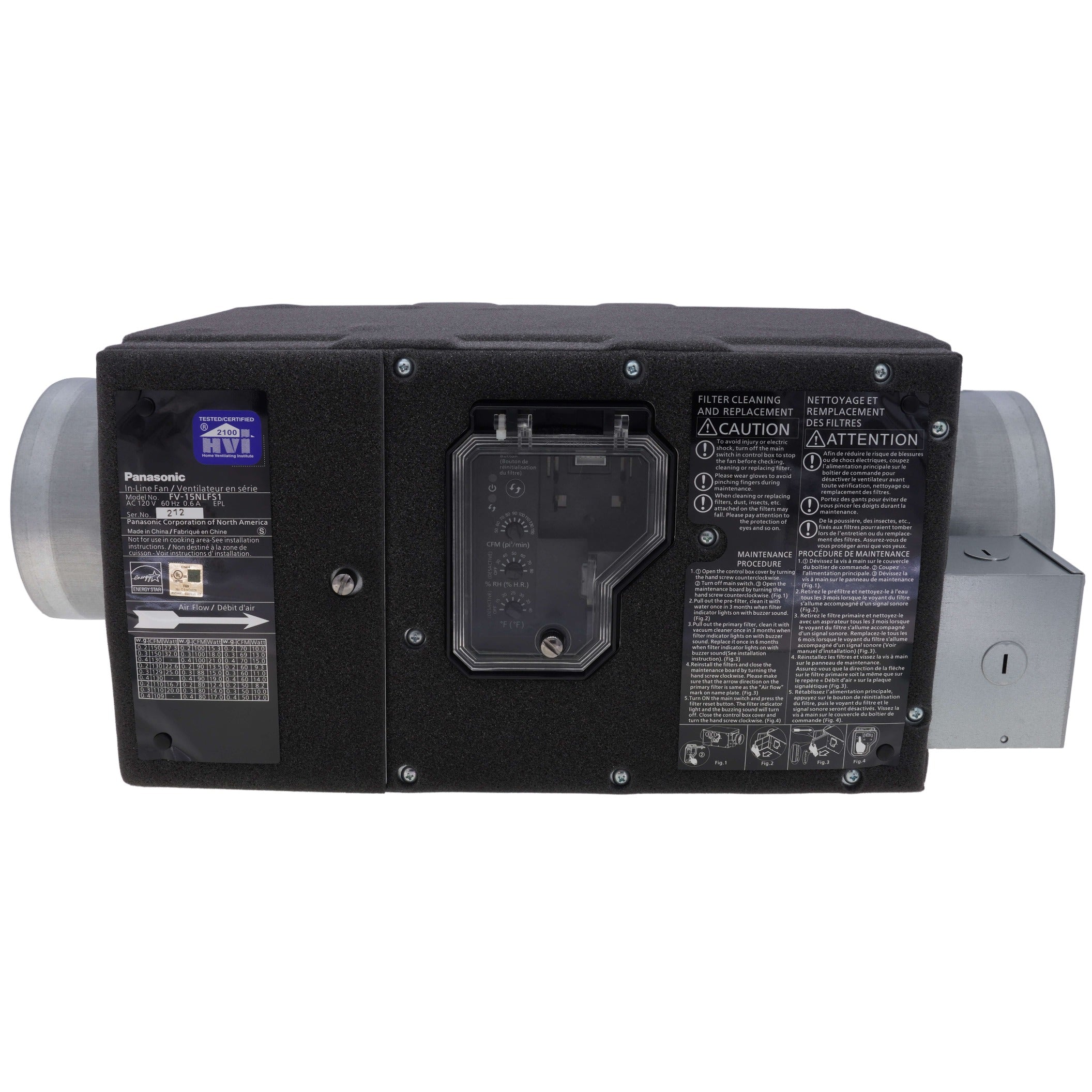 PANASONIC PANASONIC FV-15NLFS1 WhisperFresh Select Fresh Air Supply Fan 50-150 CFM