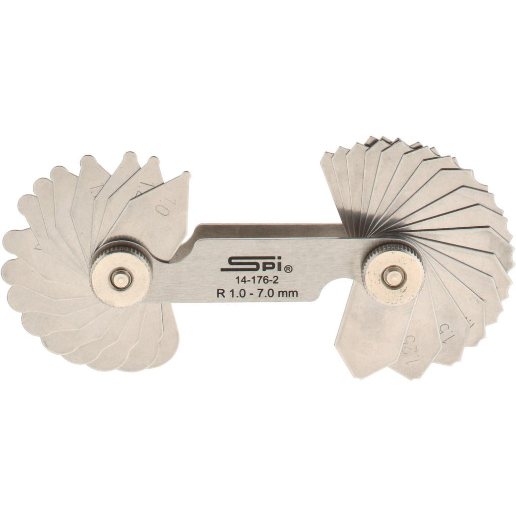 SPIROTHERM Spi 14-176-2 Radius Gage Set 1-7mm 34 Piece Stainless Steel