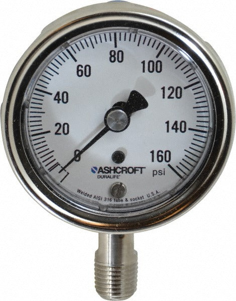 ASHCROFT Ashcroft 94329 Pressure Gauge 0-160 Psi 2.5 in Dial Npt