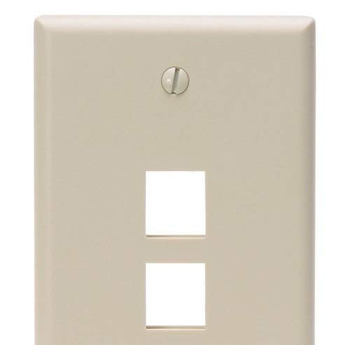 LEVITON Leviton 41080-2IP Quickport Wallplate Single Gang 2-port