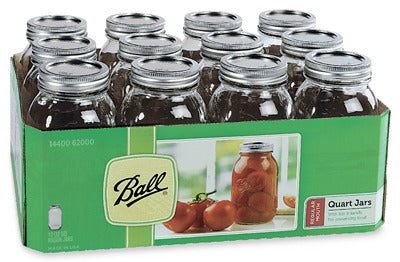 BALL Ball 62000 Quart Mason Jar 12 Pack