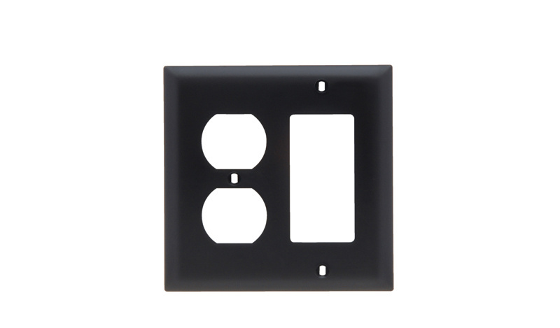 Pass & Seymour TP826BK Combination Wall Plate 5 in 2 Gang Replacement MPN