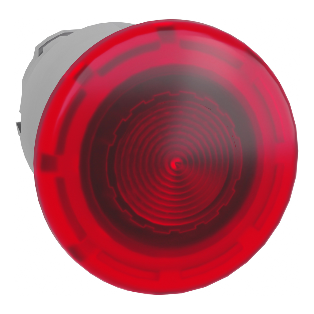 Schneider Electric ZB4BW643 Head for Illuminated Emergency Switching Off Push Button 22 mm Red Round Mushroom