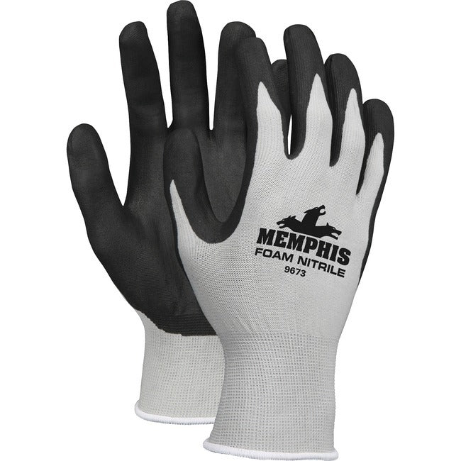 MCR SAFETY Mcr Safety MCS9673M Memphis 13-Gauge Foam Coated Palm Protective Gloves Medium (12/Box)