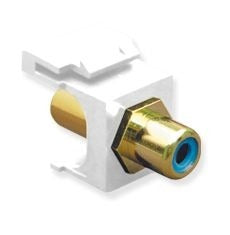 ICC Icc ic107l6gwh Rca Female Modular Jack Insert White Blue