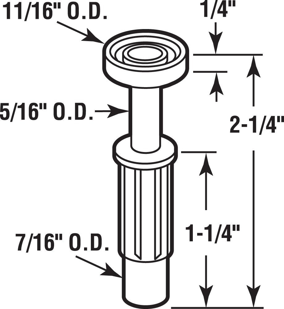 PRIME-LINE Prime-line N 7130 Bi-fold Door Top Pivot Guide Roller
