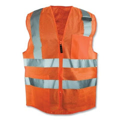 OccuNomix LUX-SSCOOLG-O3X Class 2 Mesh Vests with 3M Scotchlite Reflective Tape 3X-Large Hi-Viz Orange