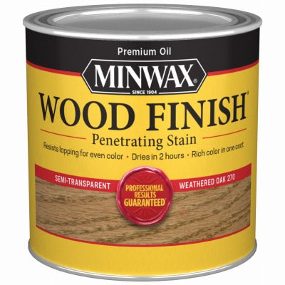 MINWAX Minwax 227604444 Wood Finish Weathered Oak 0.5 Pint