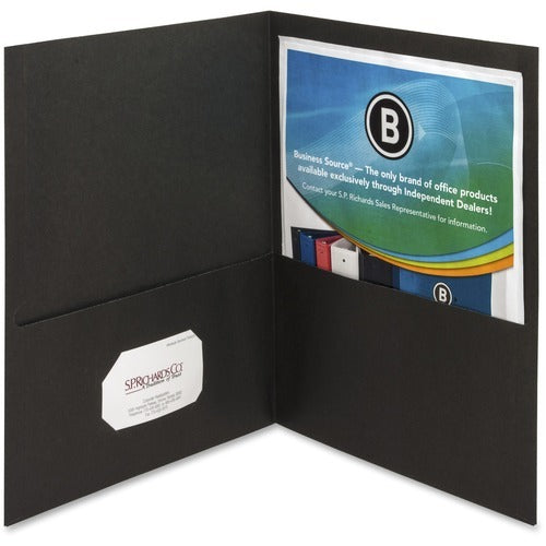 BUSINESS SOURCE Business Source BSN78490 2-pocket Paper Folder Box of 25