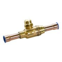 JB Industries V34204 Ball Valve, 7/8 ODS Extensions Refrigeration Full Flow Brass No Port