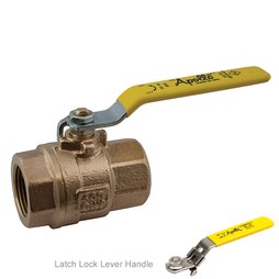 Apollo 77C10227A Ball Valve 77C-100A Bronze 3/8 Inch FNPT 2-Piece Full Port Locking Handle