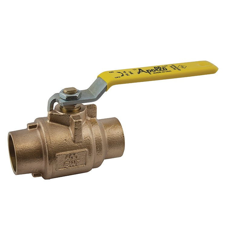 Apollo Valves 77C24701A 77C-A Series 1-1/2 in. Bronze Full Port Solder 600# Ball Valve A77C24701A